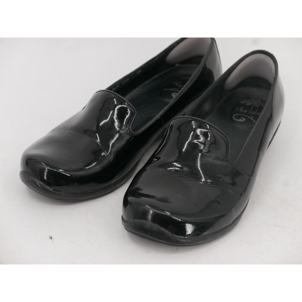 Dansko Shoes Black Patent Leather Slip On Comfort Flats Non Slip Women's 42 11.5